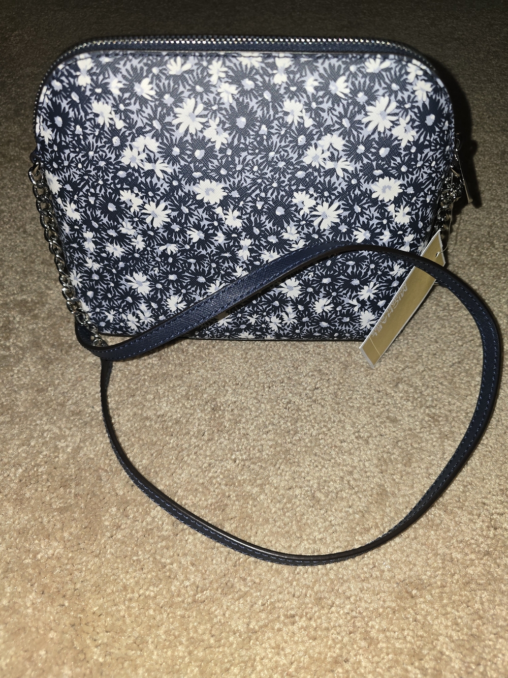 Michael Kors Navy Floral Crossbody Bag - Picture 2 of 3